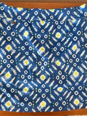 RLX Ralph Lauren Royal Blue & Lime Green Pull On Golf Skort Women’s Size M